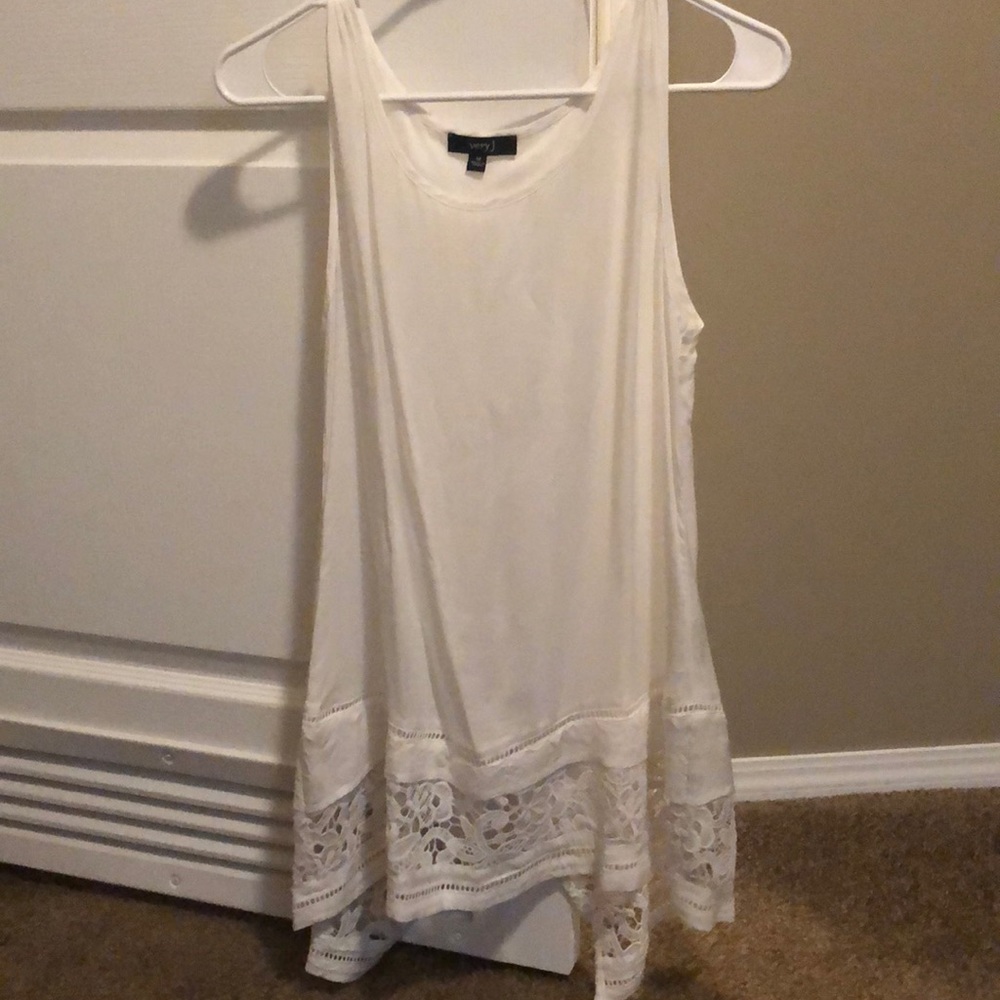 Very J white tank top